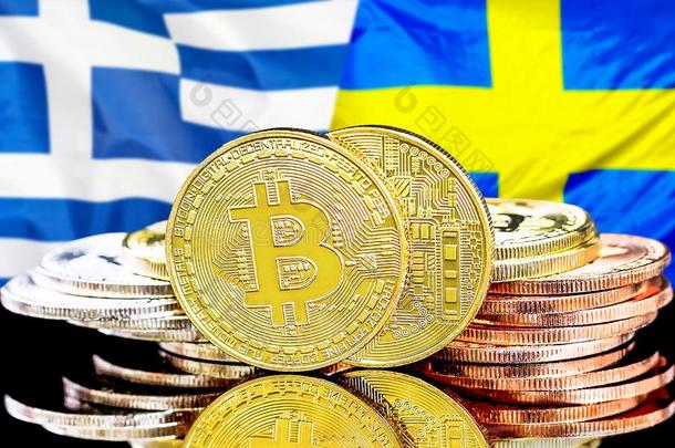 比特币向希腊和瑞典<strong>旗背景</strong>