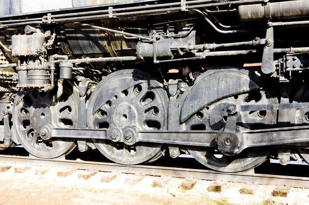 详述关于蒸汽火车头,美国科罗拉多州铁路博物馆,美利坚合众国
