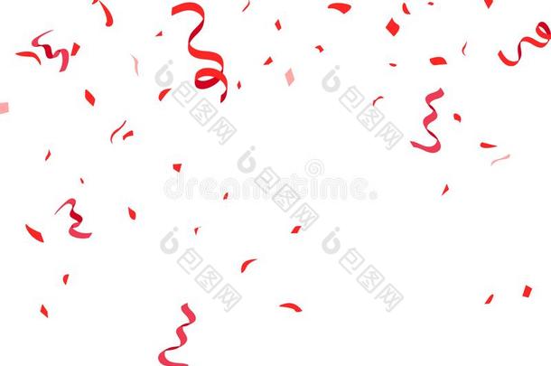 五彩纸屑,红色的带和纸落下,卖事件,庆祝爸