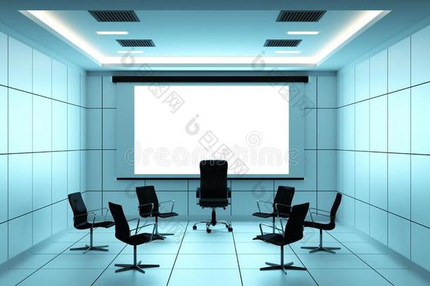 办公室商业会议室会议房间和会议表,摩登派