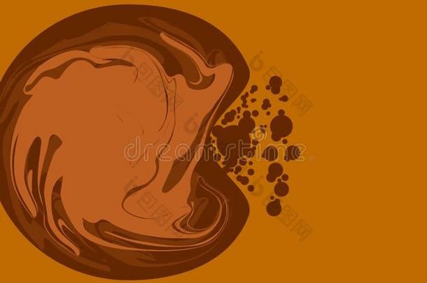 抽象的海报液体元素咖啡豆乳霜质地详述背