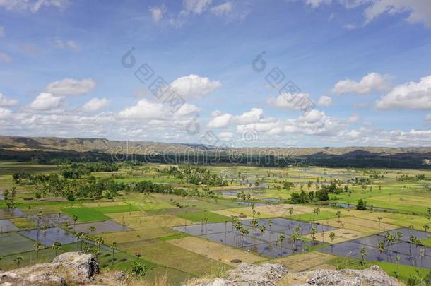 美丽的景观联谊会小山,松巴岛岛,印尼