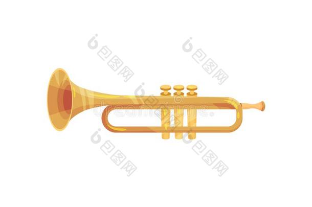 黄铜trompett和num.三调.风仪器.矢量厄斯特拉