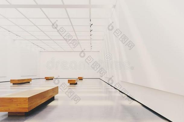 陈列内部和空白的照片框架.画廊和地点