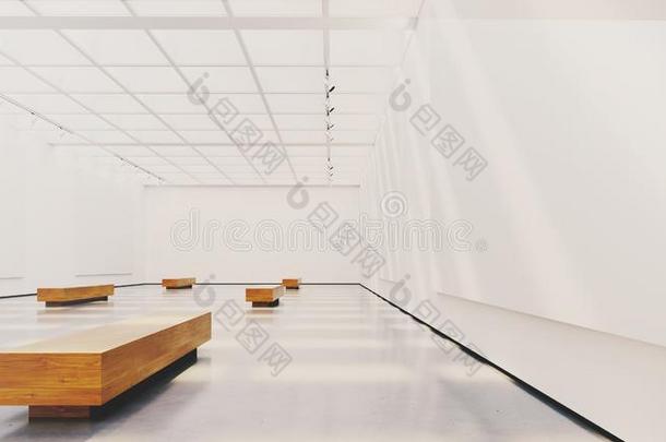 陈列内部和空白的照片框架.画廊和地点