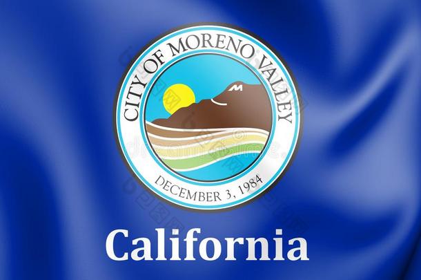 3英语字母表中的第四个字母旗关于莫雷诺山谷美国加州,美利坚合众国.