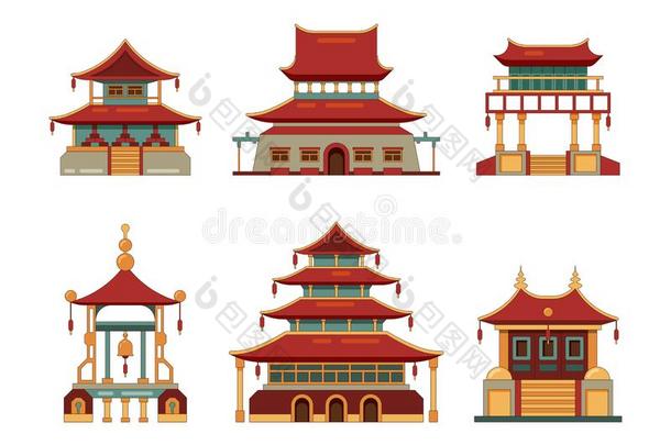 传统的建筑物.黑色亮漆和中国文化的物体建筑师