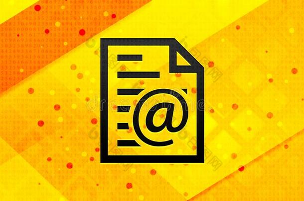 电子邮件地址页偶像抽象的数字的横幅黄色的后座