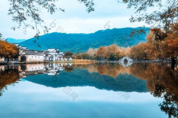 风景关于宏村,黄山城市,安徽省份,中国