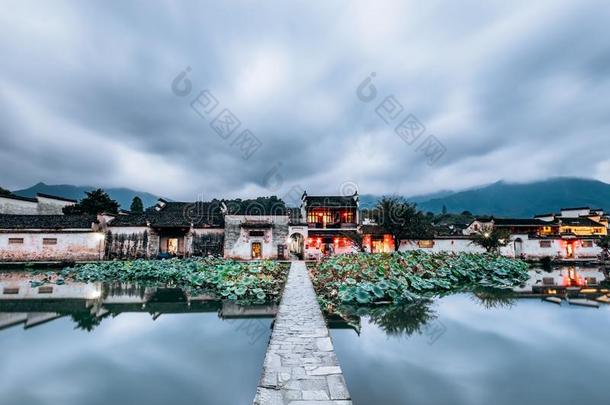 风景关于宏村,黄山城市,安徽省份,中国