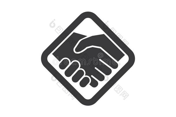 握手标识矢量偶像关于商业协定
