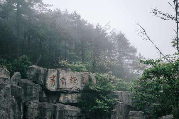 入口向指已提到的人画廊路向明月山,江西,中国