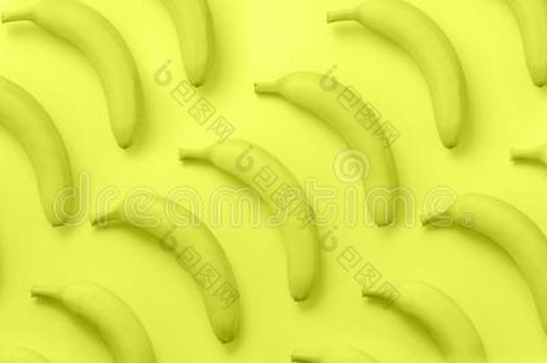 几何学的富有色彩的成果模式.香蕉越过氖黄色的颜色