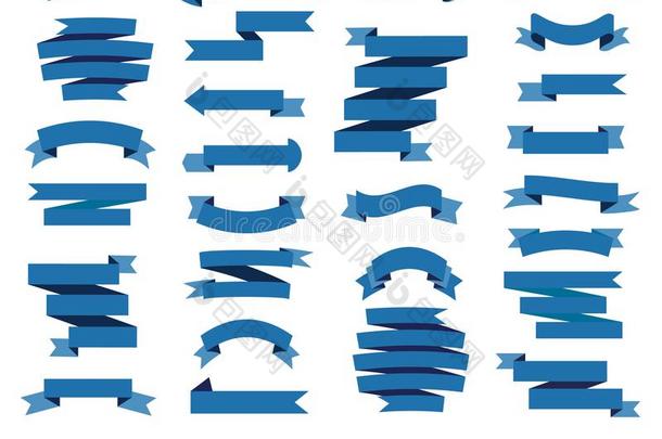富有色彩的蓝色带放置说明.富有色彩的标签,价格英语字母表的第20个字母