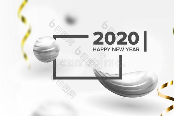 优美的假日庆祝2020横幅矢量