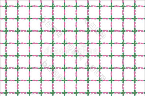 满的框架无缝的粉红色的绿色的正方形模式