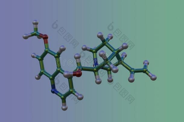 分子的结构关于奎宁.它是（be的三单形式一medic一tion用过的向tre一t