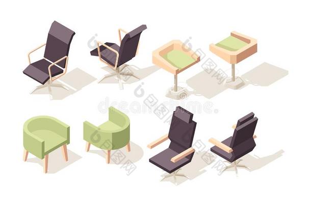 椅子等大的.现代的木制的家具为办公室内阁vect