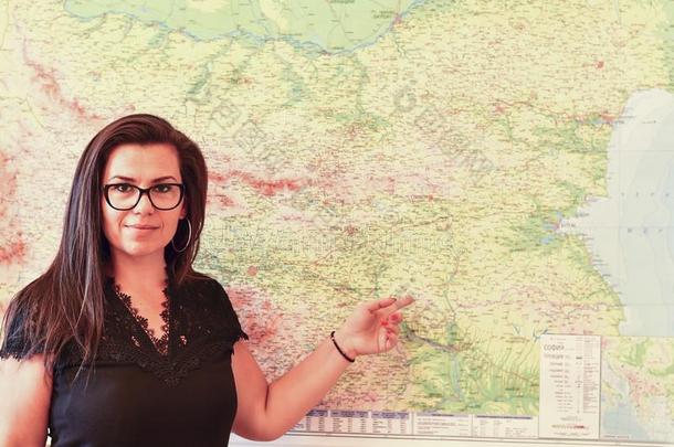 教师女人反对地理地图.地图集