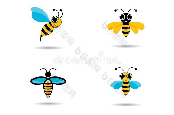蜜蜂标识矢量偶像说明
