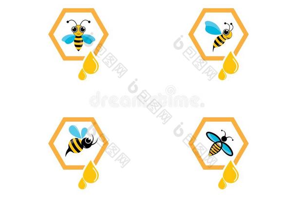 蜜蜂标识矢量偶像说明