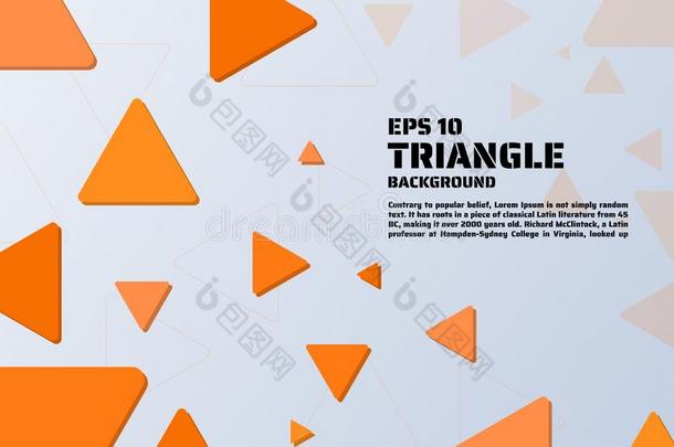 三角形背景桔子三角形现代的方式和空间为