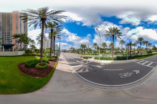 和煦的：照到阳光的岛弗罗里达州360实质上的现实照片球形的