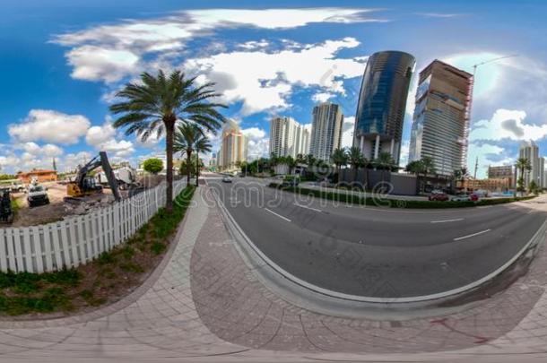 360VirtualReality虚拟现实照片冰镇果汁酒林荫路和煦的：照到阳光的岛海滩弗罗里达州高层建筑英语字母表的第2个字母