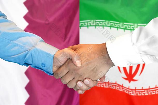 握手向卡塔尔和IndividualRetirementAnnuity个人退休金<strong>旗背景</strong>