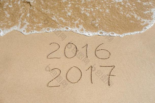 新的年2017是（be的三单形式即将到来的观念-题词2016和2017向一