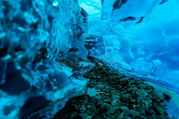 冰峡谷将切开通过指已提到的人鲑鱼冰河采用遥远的加拿大人的维尔