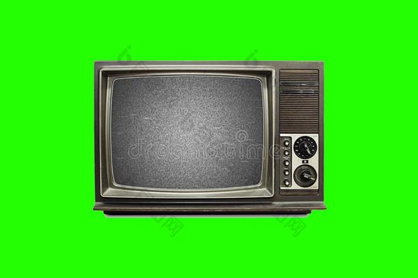 酿酒的television电视机屏幕和灰色的酿酒的老的蹩脚货影片框架,老的英语字母表的第13个字母