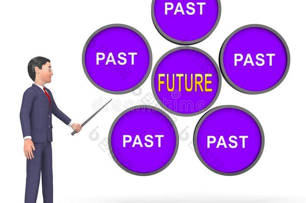 过去的versus对将来的符号比较生活过去的和<strong>即将</strong>来到的前景-
