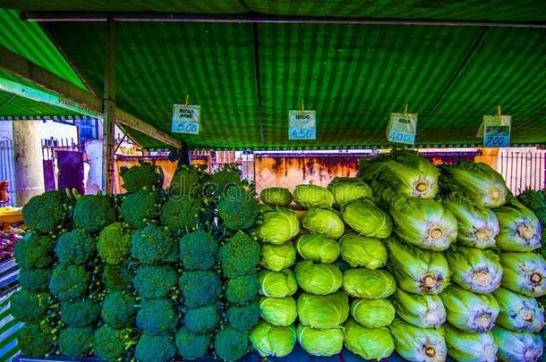 花椰菜摊贩在公众的交易大街交易采用SaoPaulo圣保罗乔斯Joyce的变体dosage剂量