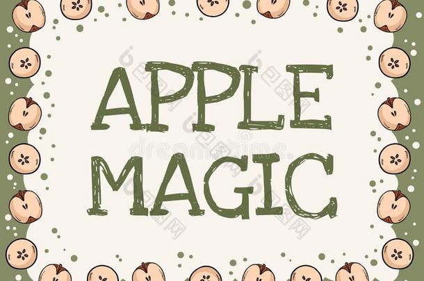 苹果魔法飞鸟.漂亮的将切开采用一半的苹果自然的疲惫的海报.