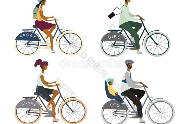 城市ec向omy经济运<strong>送</strong>放置关于字符向自行车.<strong>健康</strong>的生活方式