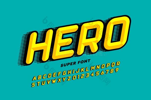 连环画<strong>杂志</strong>方式字体设计,超级的英雄字母床