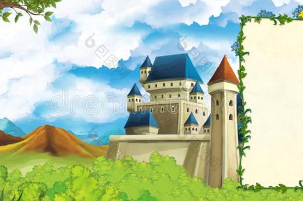 漫画地点和王国城堡和山山谷在近处指已提到的人