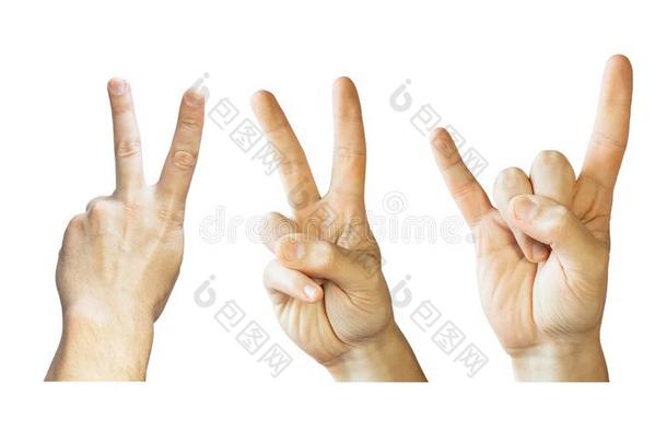 摇杆手势手.和平手势手.游戏手势手指.英语字母表的第8个字母