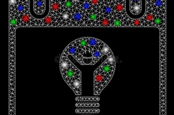 明亮的网孔金属丝框架电工日历一天和闪耀地点