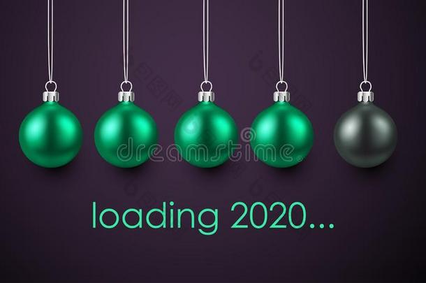 装货<strong>2020</strong>新的年<strong>海报</strong>和绿色的圣诞节杂乱