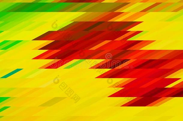 抽象的红色的<strong>黄色</strong>的和绿色的<strong>几何</strong>学的情况背景