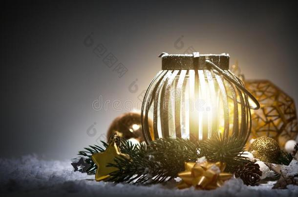圣诞节背景和装饰和光大气
