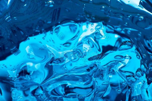 水蓝色凝胶杂乱.多聚物凝胶.硅石凝胶.杂乱关于蓝色水合