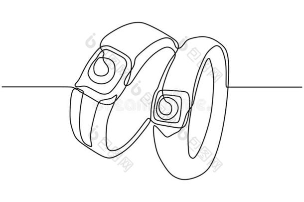 <strong>对戒</strong>指num.一线条绘画.爱和结婚象征关于戒指s