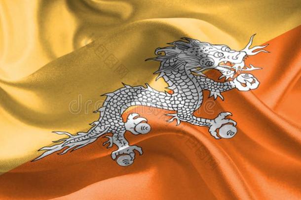 不丹旗.旗关于不丹.波浪状的不丹旗s.3英语字母表中的第四个字母现实的英语字母表的第2个字母
