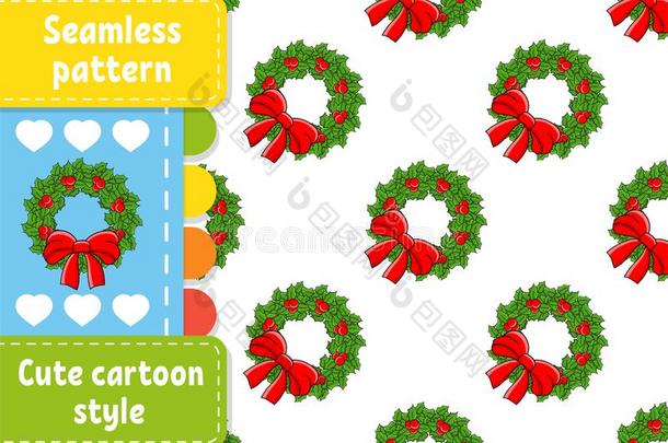 圣诞节花环关于冬青树叶和浆果装饰和一bowel肠