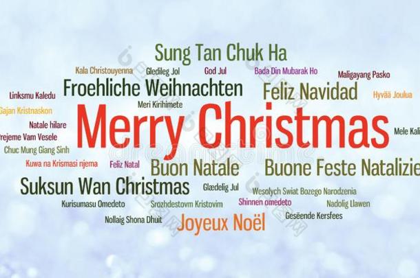 愉快的圣诞节各种各样的语言问候