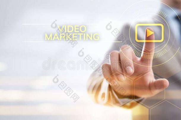 磁带录像销售在线的广告商业互联网观念.
