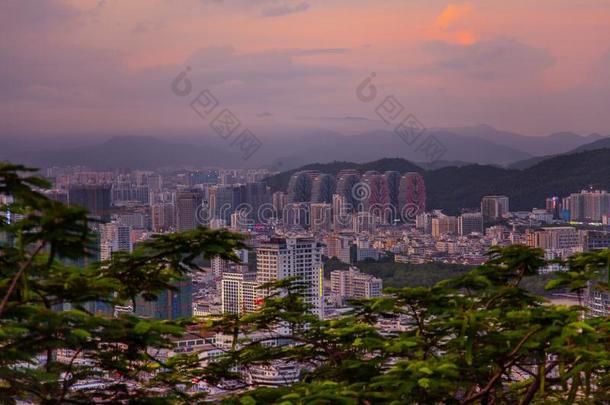 中国海南<strong>海南岛风景</strong>日落海看法